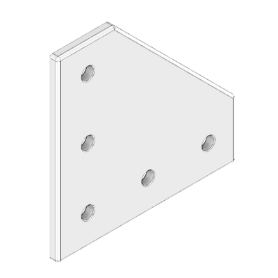 41-150-1 MODULAR SOLUTIONS ALUMINUM CONNECTING PLATE 135MM X 135MM FLAT CORNER W/HARDWARE